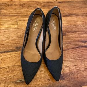 Coach black heels 👠